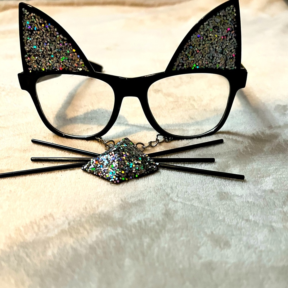Glitter Cat Glasses.